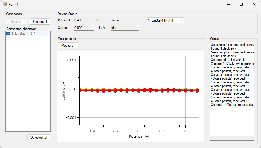 Screenshot of Multichannel Example